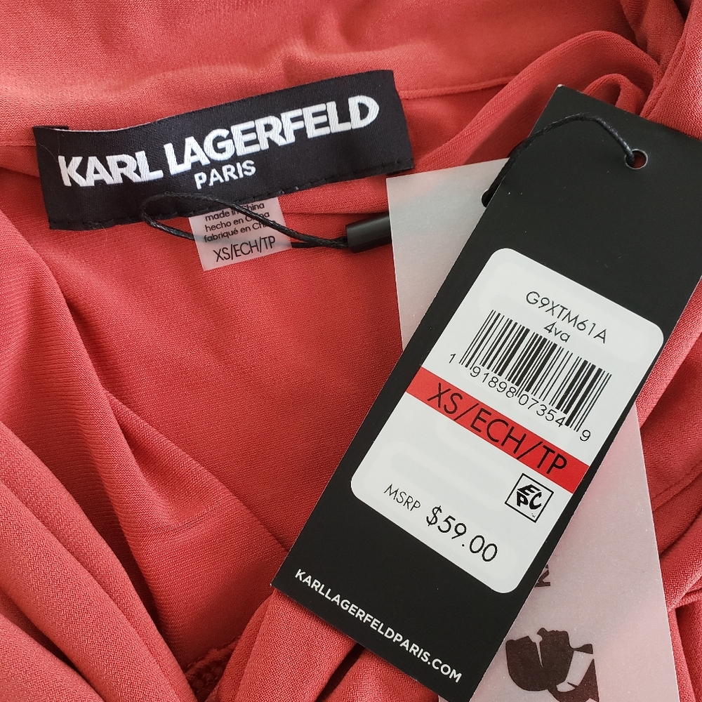NWT KARL LAGERFELD SLEEVELESS TOP SIZE XS - Picture 5 of 5